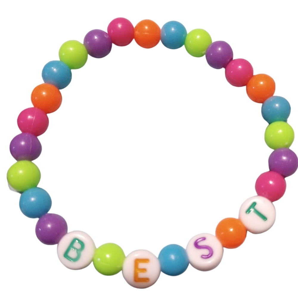 NWT Handcrafted Best Friends Beaded Bracelet Set of 4.